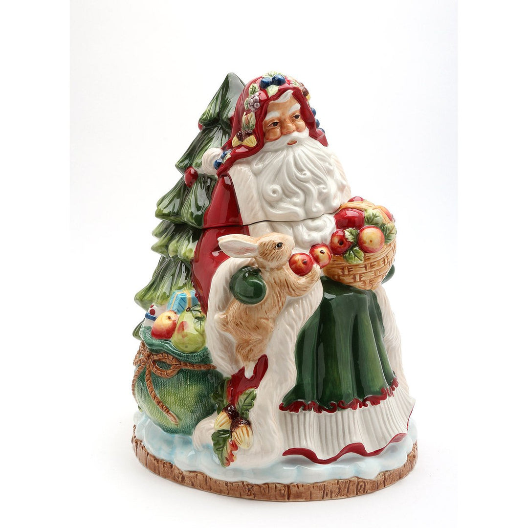 Ceramic Santa Cookie Jar 9 3/4" Holiday  or Friend Image 3