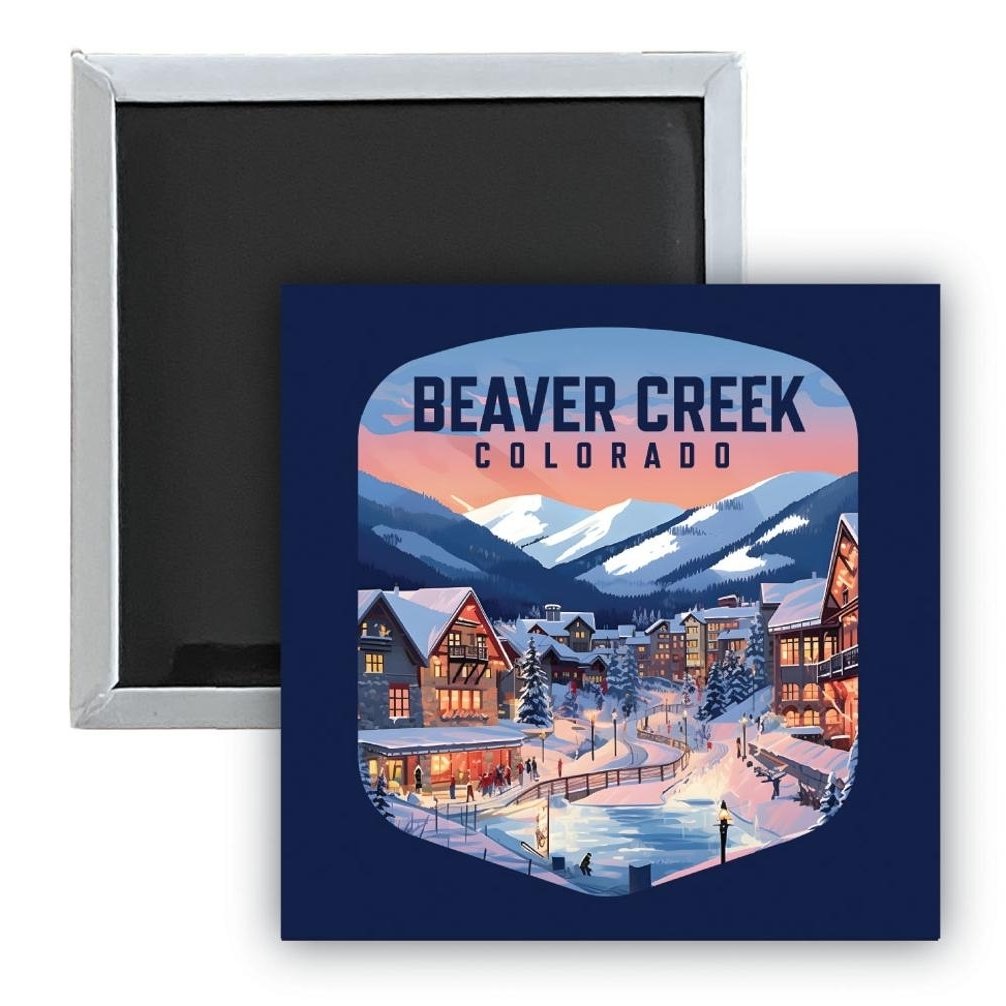 Beaver Creek Colorado C Souvenir 2.5 x 2.5-Inch Durable and Vibrant Decor Fridge Magnet Image 1