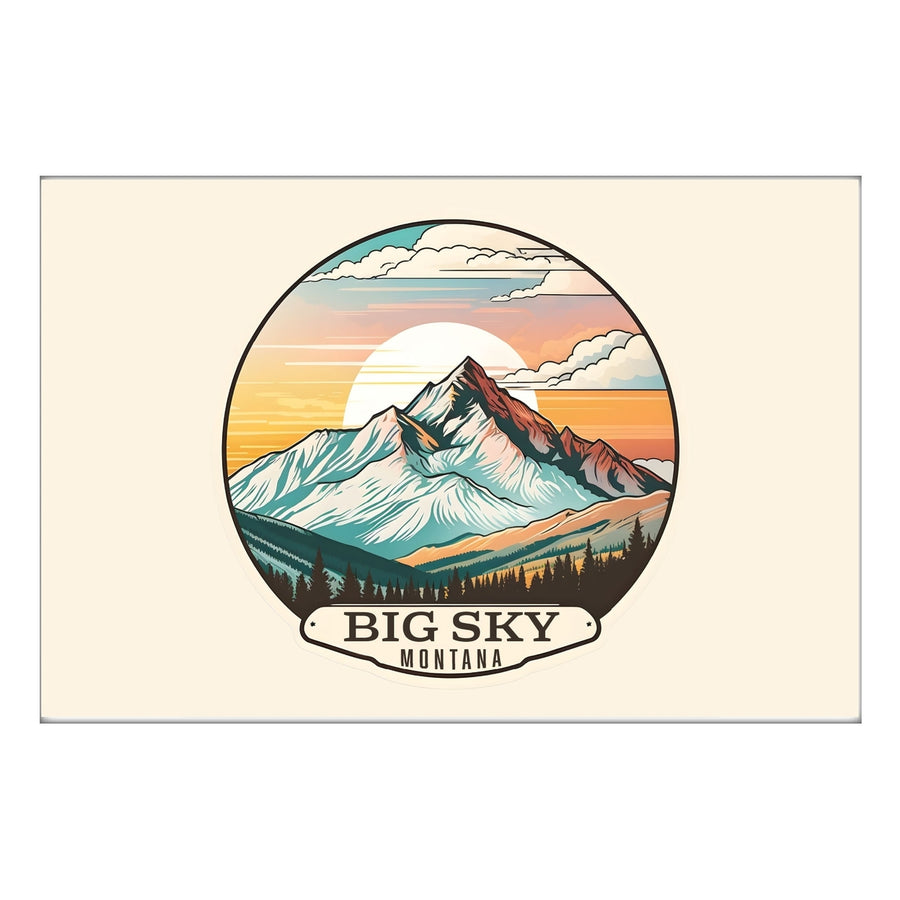 Big Sky Montana mountain Sunset Souvenir 2x3-Inch Durable and Vibrant Decor Fridge Magnet Image 1