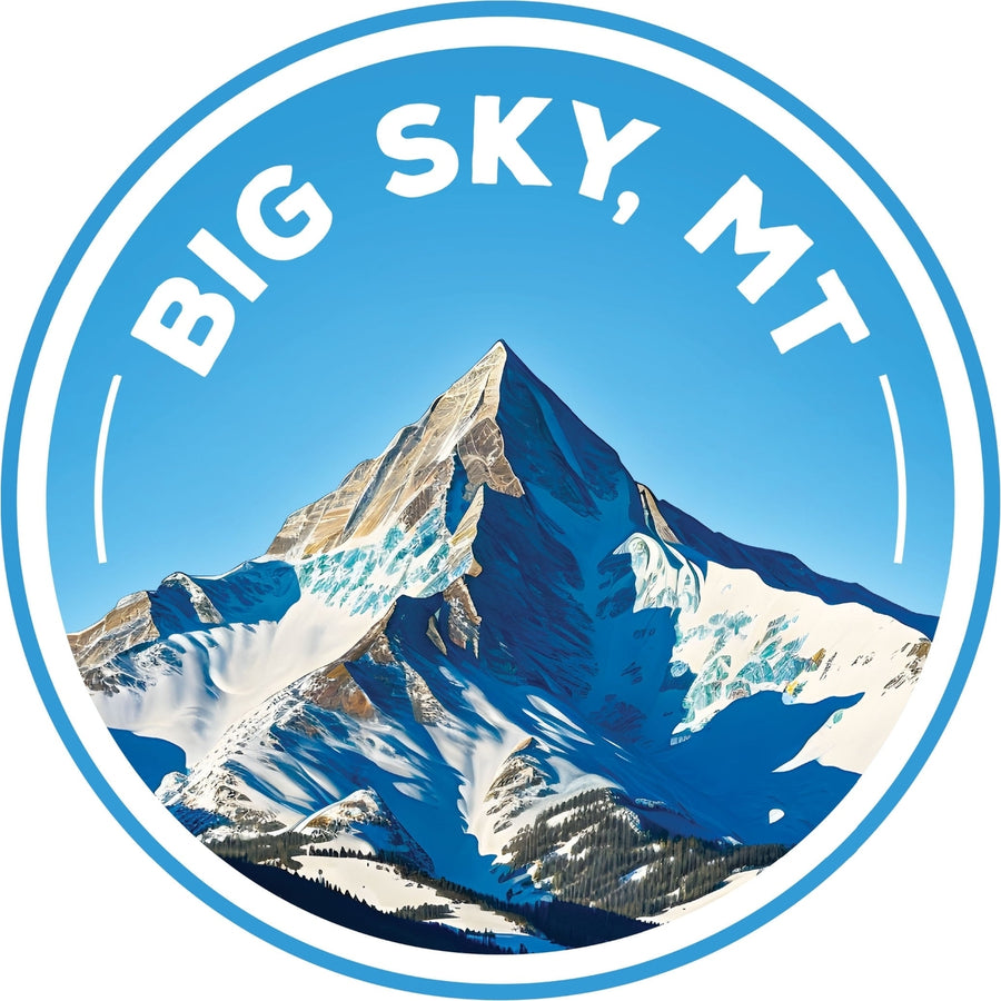 Big Sky Montana Snowy Mountain Exclusive Destination Fridge Decor Magnet Image 1