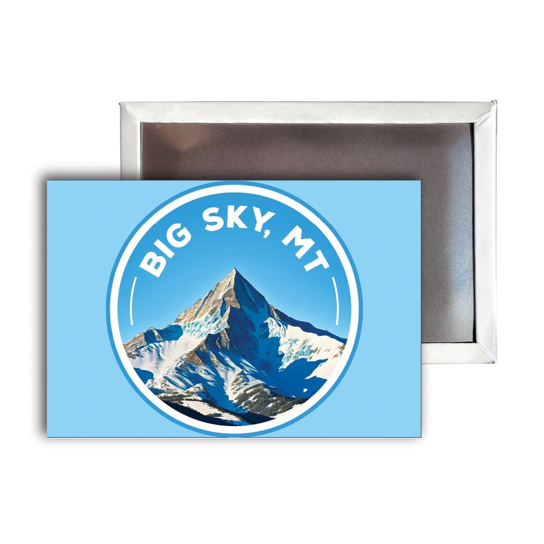 Big Sky Montana Snowy Mountain Souvenir Durable and Vibrant Decor Fridge Magnet 2.5"X3.5" Image 1