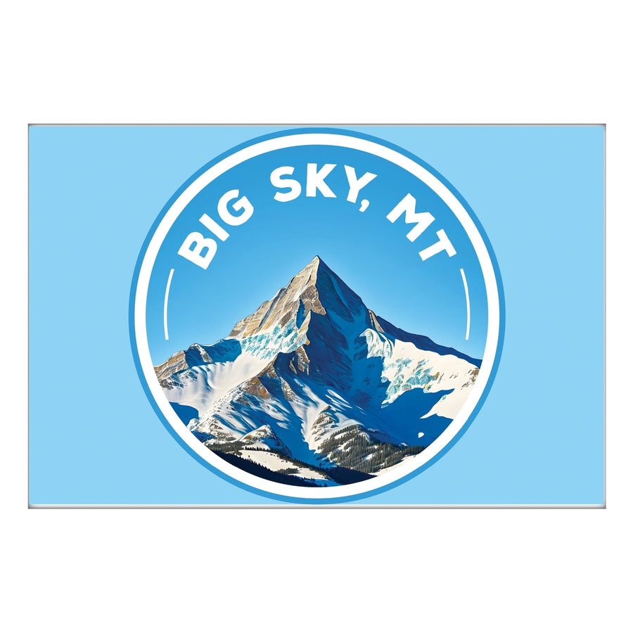 Big Sky Montana Snowy Mountain Souvenir 2x3-Inch Durable and Vibrant Decor Fridge Magnet Image 1