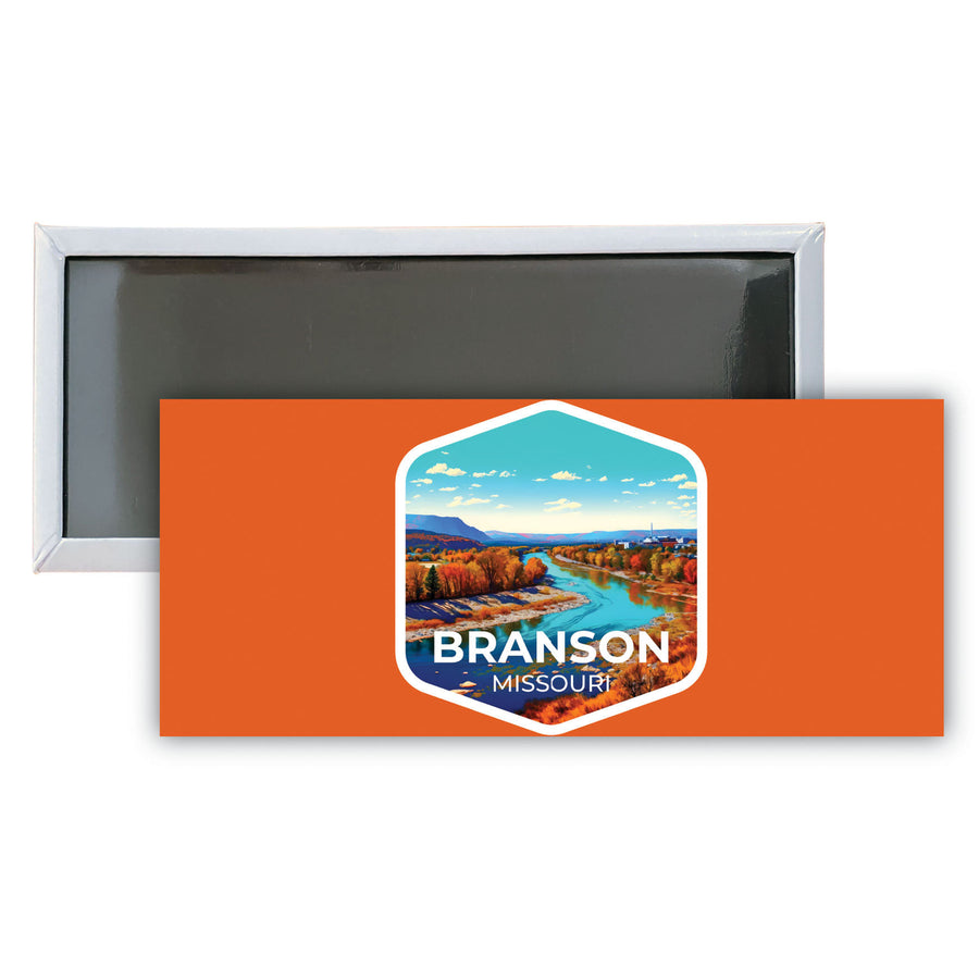 Branson Missouri B Souvenir Durable and Vibrant Decor Fridge Magnet 4.75 x 2 Inch Image 1