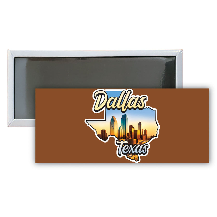 Dallas Texas A Souvenir Durable and Vibrant Decor Fridge Magnet 4.75 x 2 Inch Image 1