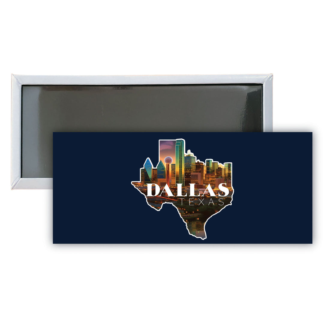 Dallas Texas C Souvenir Durable and Vibrant Decor Fridge Magnet 4.75 x 2 Inch Image 1