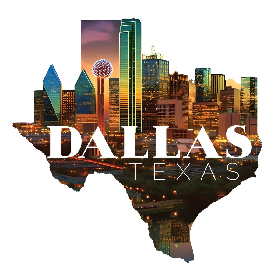 Dallas Texas C Souvenir Memories Durable Vinyl Decal Sticker Image 1