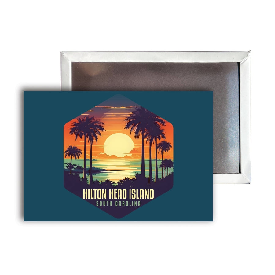 Hilton Head Island B Souvenir Durable and Vibrant Decor Fridge Magnet 2.5"X3.5" Image 1