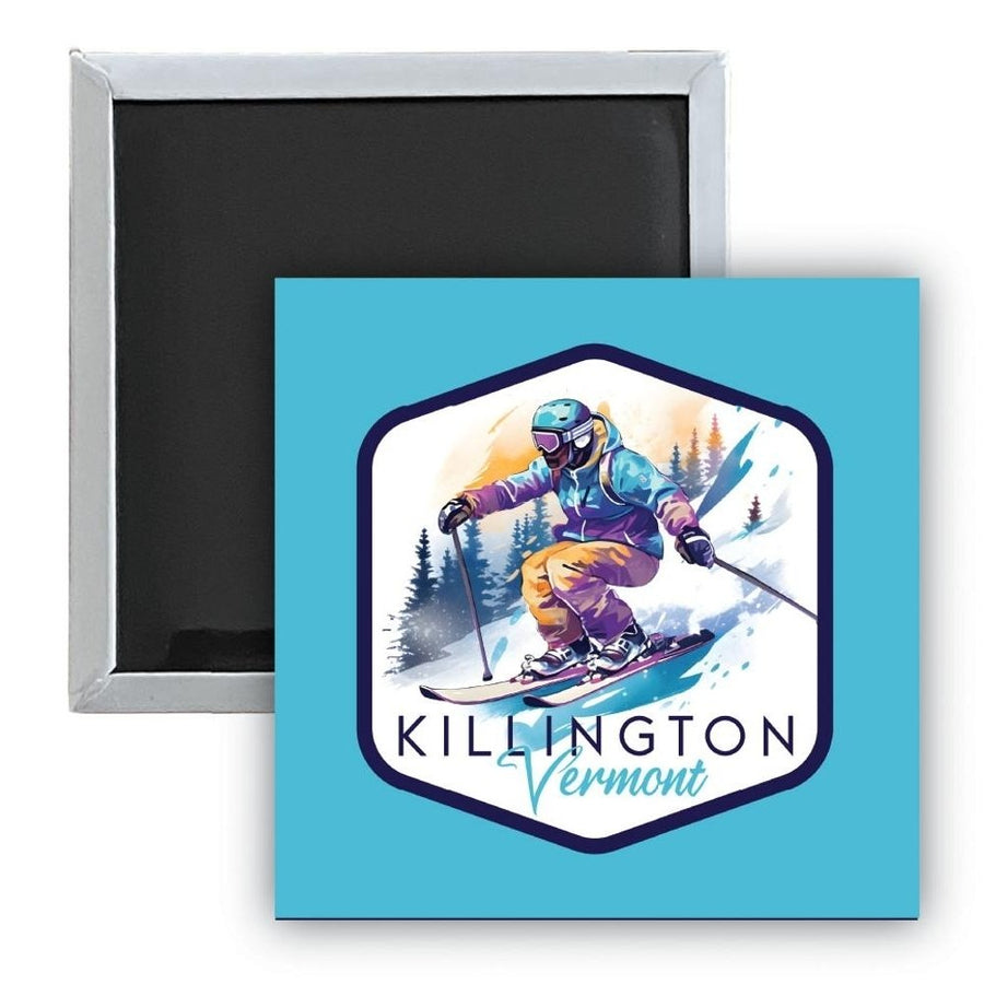 Killington Vermont A Souvenir 2.5 x 2.5-Inch Durable and Vibrant Decor Fridge Magnet Image 1