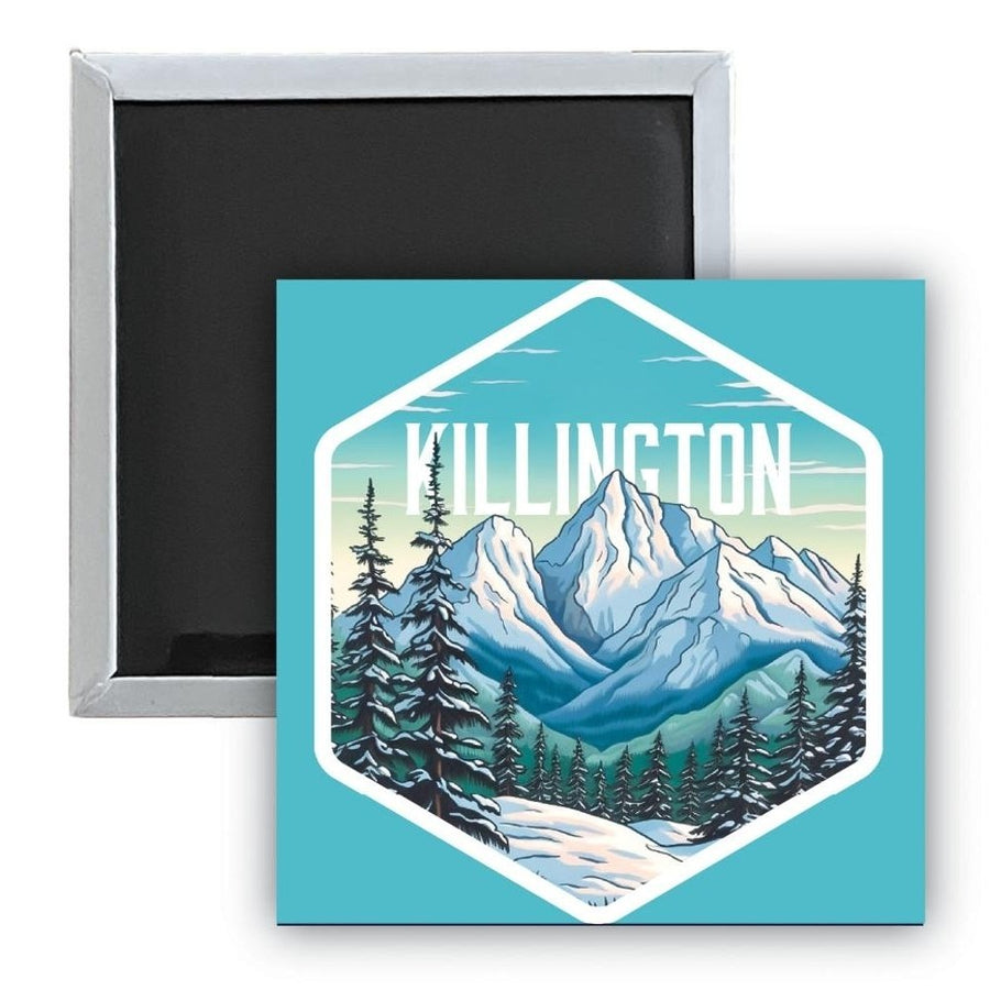 Killington Vermont C Souvenir 2.5 x 2.5-Inch Durable and Vibrant Decor Fridge Magnet Image 1