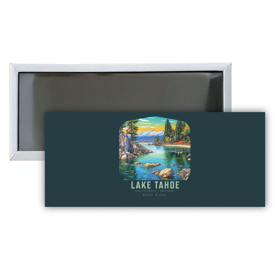 Lake Tahoe California B Souvenir Durable and Vibrant Decor Fridge Magnet 4.75 x 2 Inch Image 1