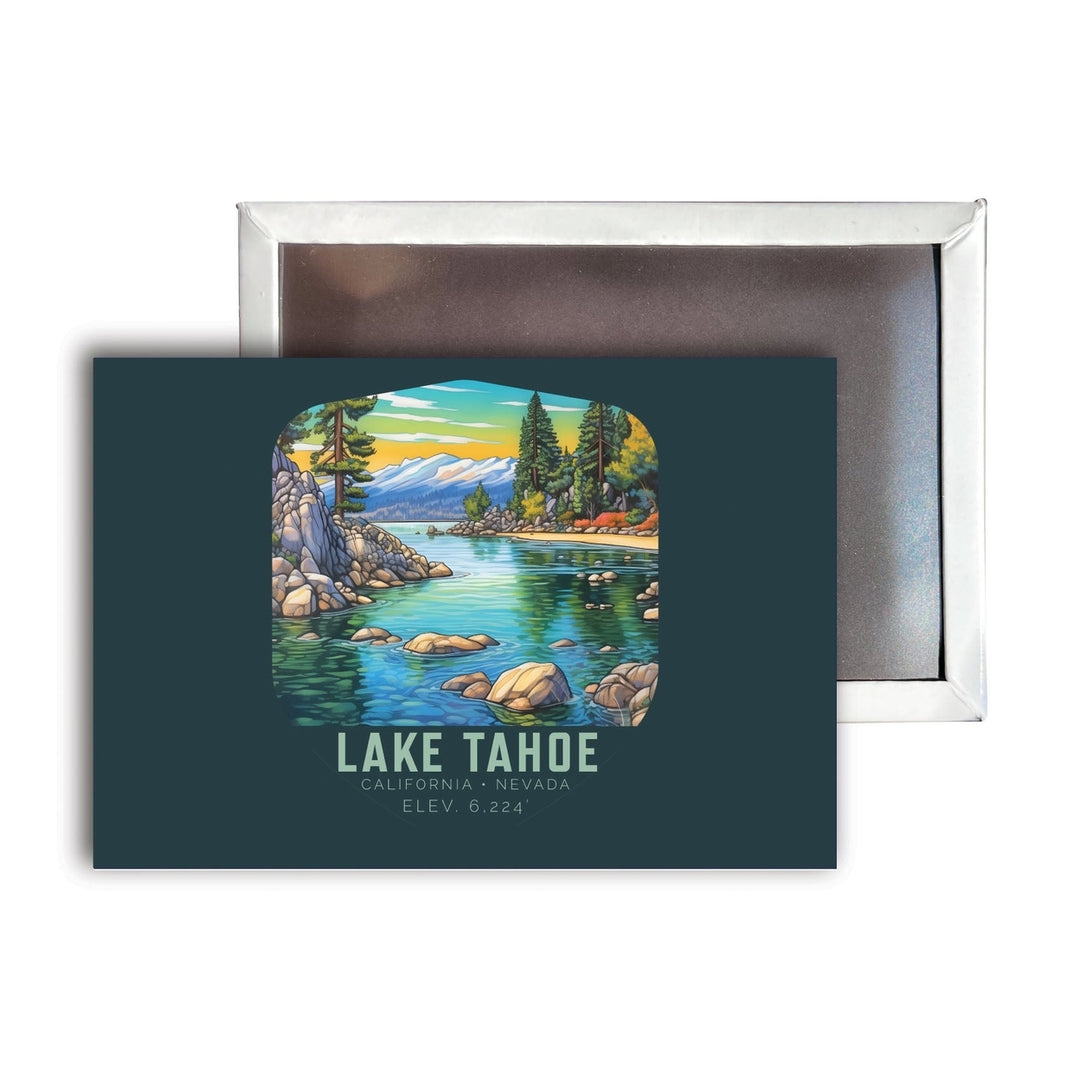 Lake Tahoe California B Souvenir Durable and Vibrant Decor Fridge Magnet 2.5"X3.5" Image 1