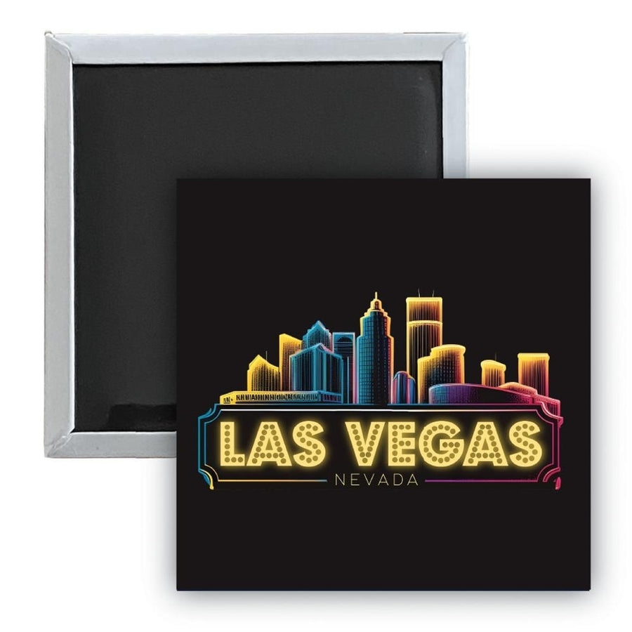 Las Vegas Nevada C Souvenir 2.5 x 2.5-Inch Durable and Vibrant Decor Fridge Magnet Image 1