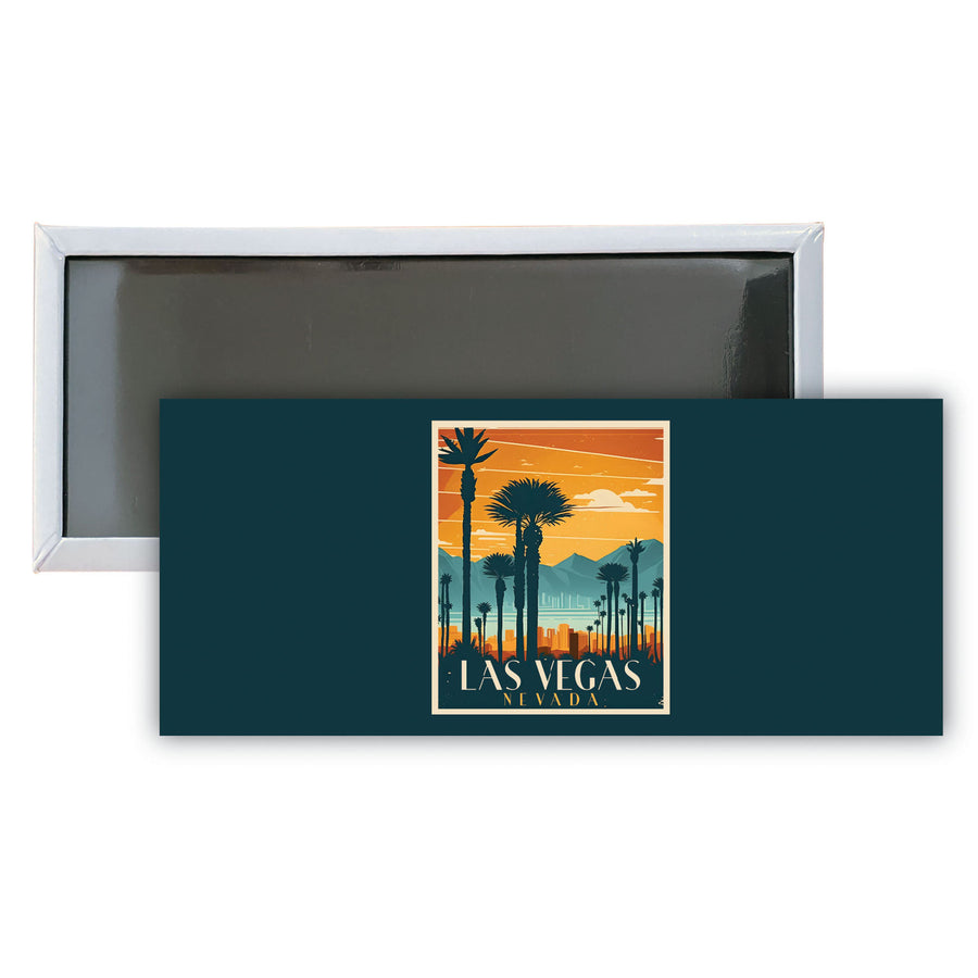 Las Vegas Nevada D Souvenir Durable and Vibrant Decor Fridge Magnet 4.75 x 2 Inch Image 1