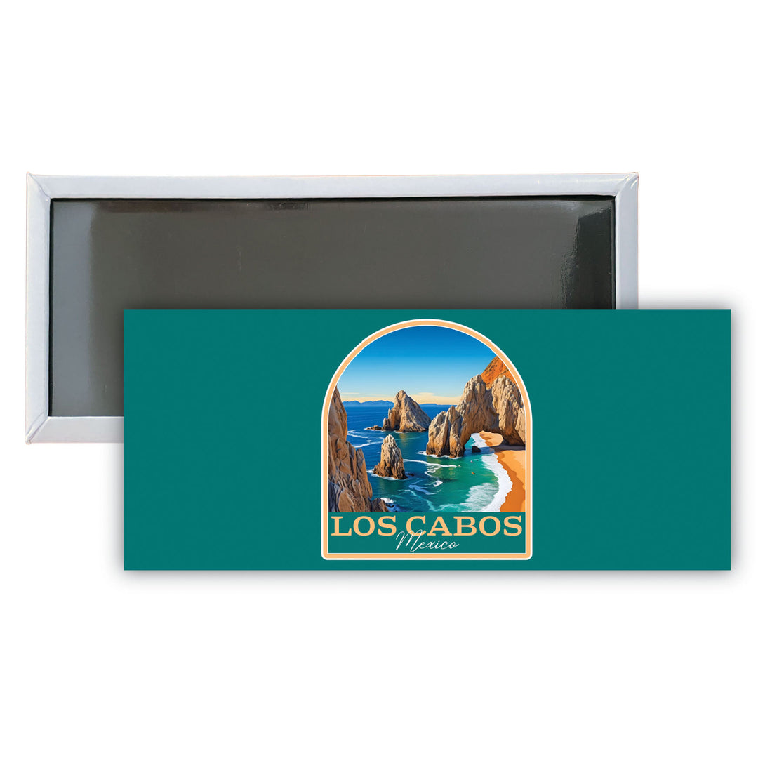 Los Cabos Mexico B Souvenir Durable and Vibrant Decor Fridge Magnet 4.75 x 2 Inch Image 1