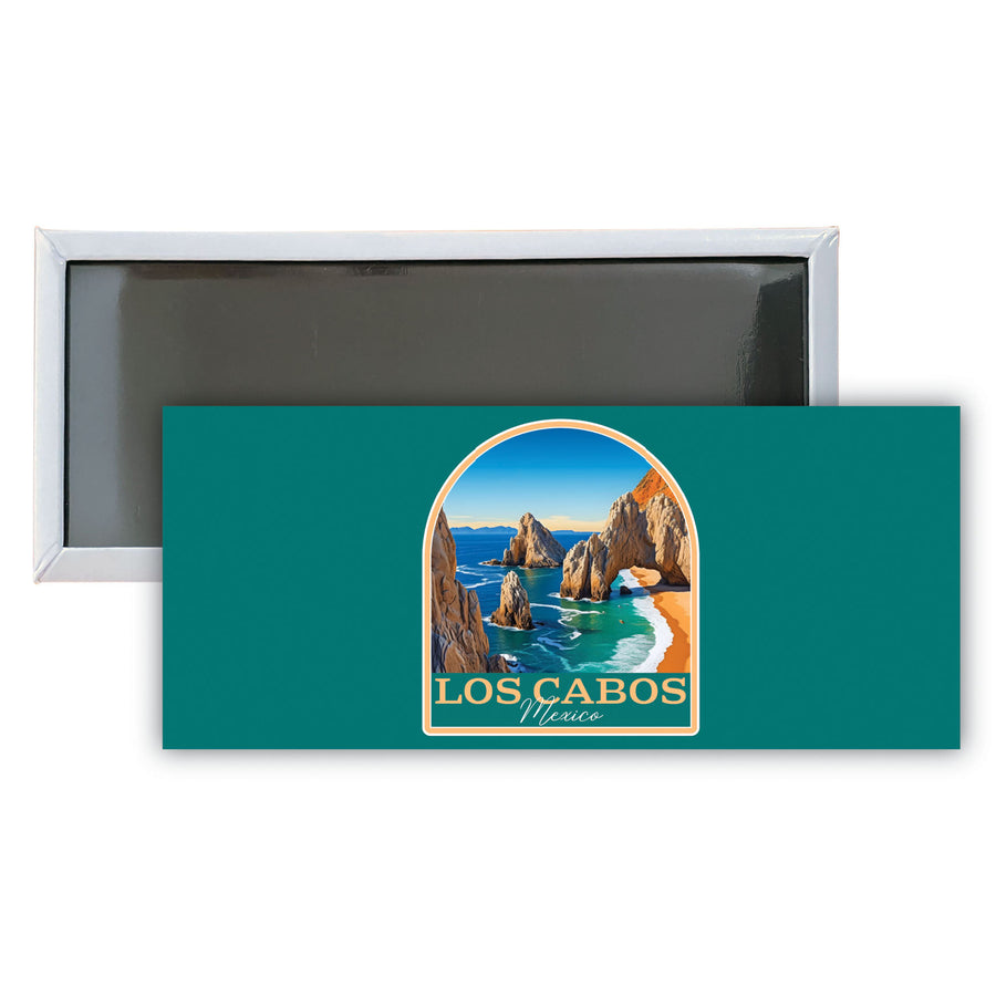 Los Cabos Mexico B Souvenir Durable and Vibrant Decor Fridge Magnet 4.75 x 2 Inch Image 1