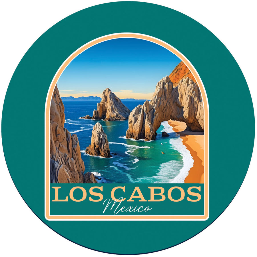 Los Cabos Mexico B Souvenir Memories Round Durable Vinyl Decal Sticker Image 1