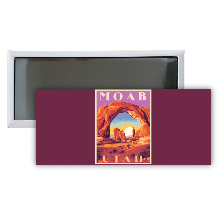 Moab Utah A Souvenir Durable and Vibrant Decor Fridge Magnet 4.75 x 2 Inch Image 1