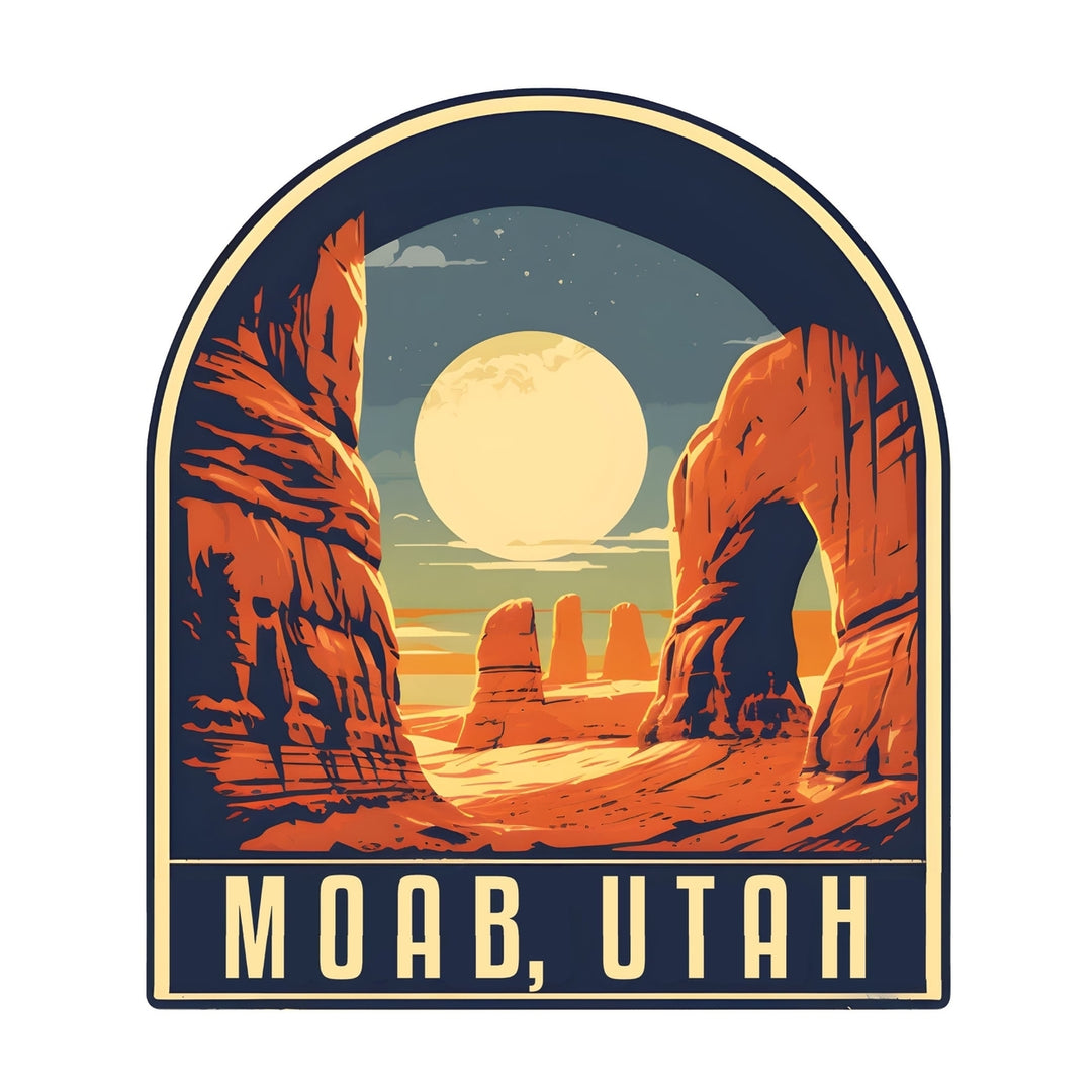 Moab Utah B Souvenir Memories Durable Vinyl Decal Sticker Image 1