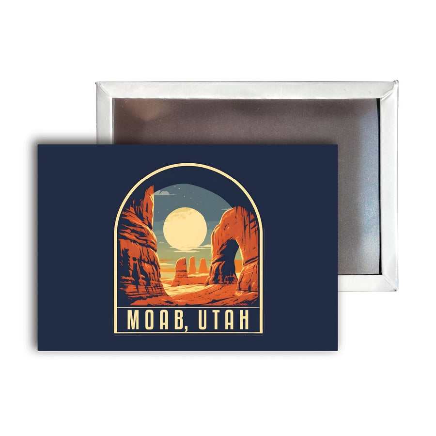 Moab Utah B Souvenir Durable and Vibrant Decor Fridge Magnet 2.5"X3.5" Image 1