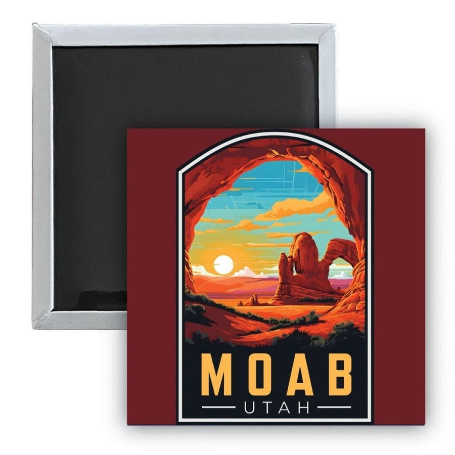 Moab Utah C Souvenir 2.5 x 2.5-Inch Durable and Vibrant Decor Fridge Magnet Image 1