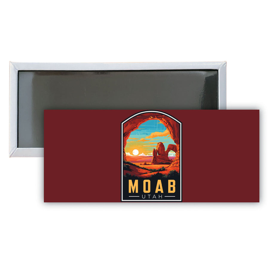 Moab Utah C Souvenir Durable and Vibrant Decor Fridge Magnet 4.75 x 2 Inch Image 1