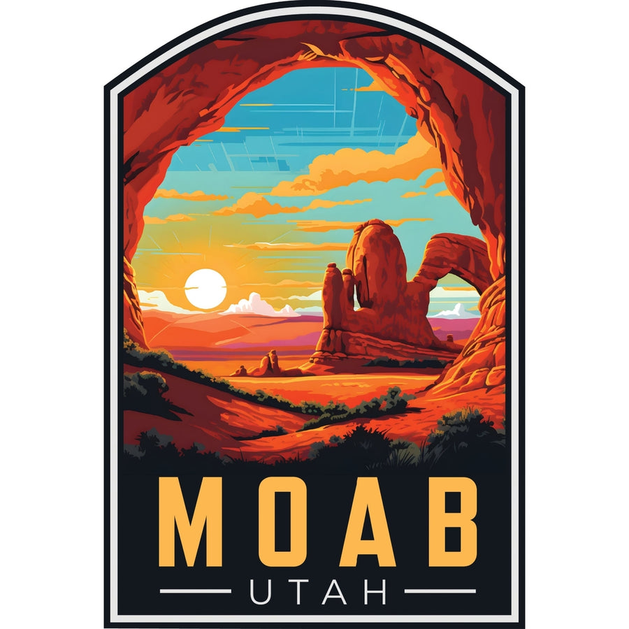 Moab Utah C Souvenir Memories Durable Vinyl Decal Sticker Image 1