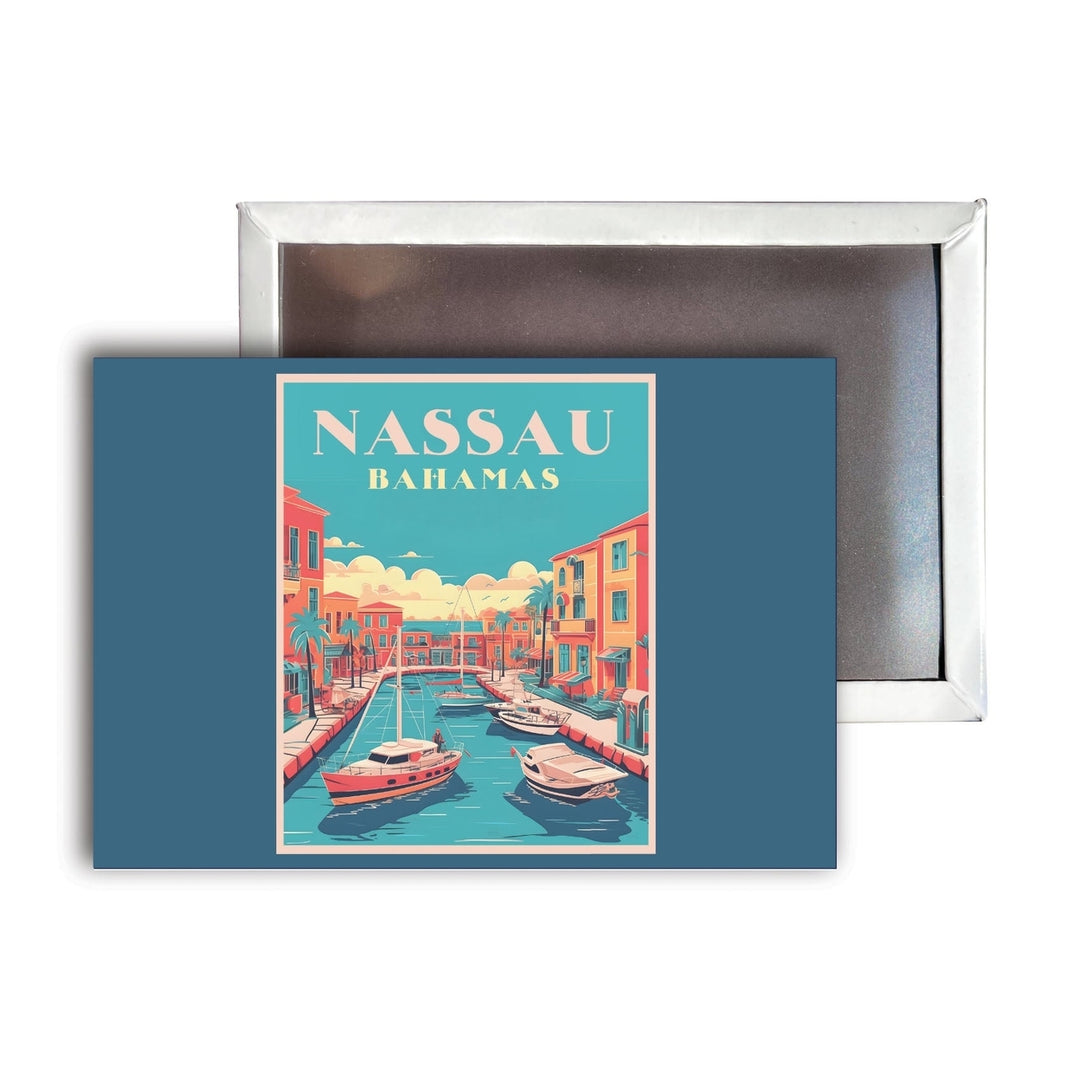 Nassau the Bahamas B Souvenir Durable and Vibrant Decor Fridge Magnet 2.5"X3.5" Image 1