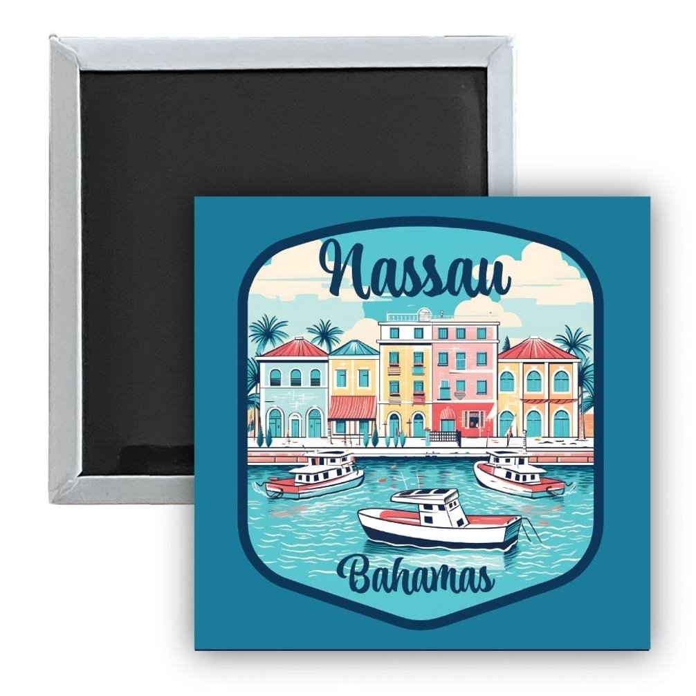 Nassau the Bahamas C Souvenir 2.5 x 2.5-Inch Durable and Vibrant Decor Fridge Magnet Image 1