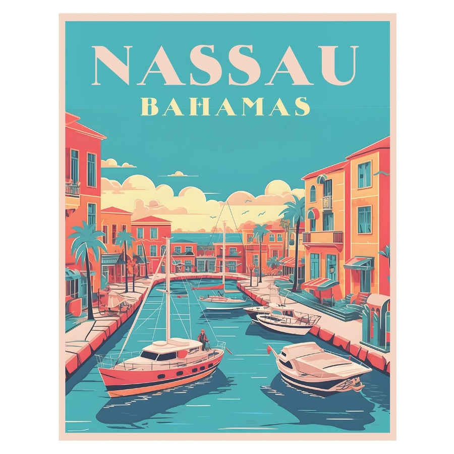 Nassau the Bahamas B Exclusive Destination Fridge Decor Magnet Image 1
