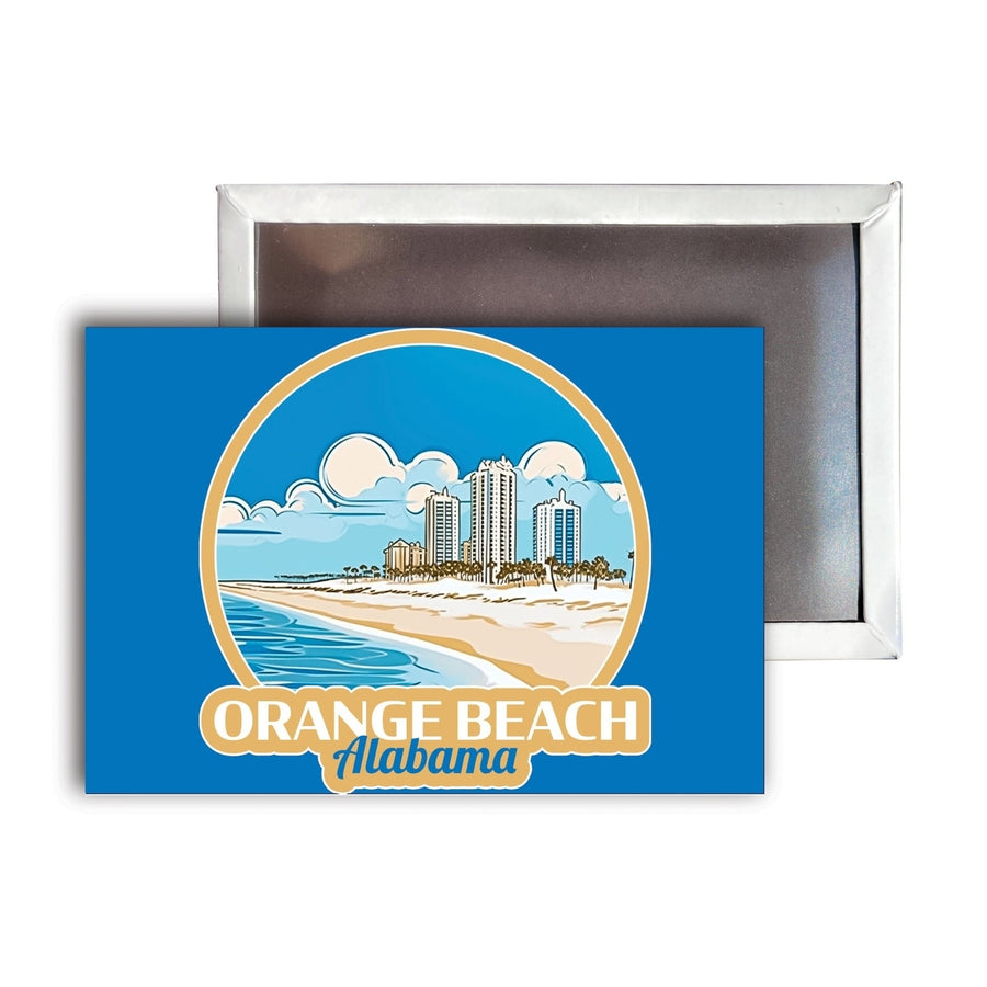 Orange Beach Alabama A Souvenir Durable and Vibrant Decor Fridge Magnet 2.5"X3.5" Image 1