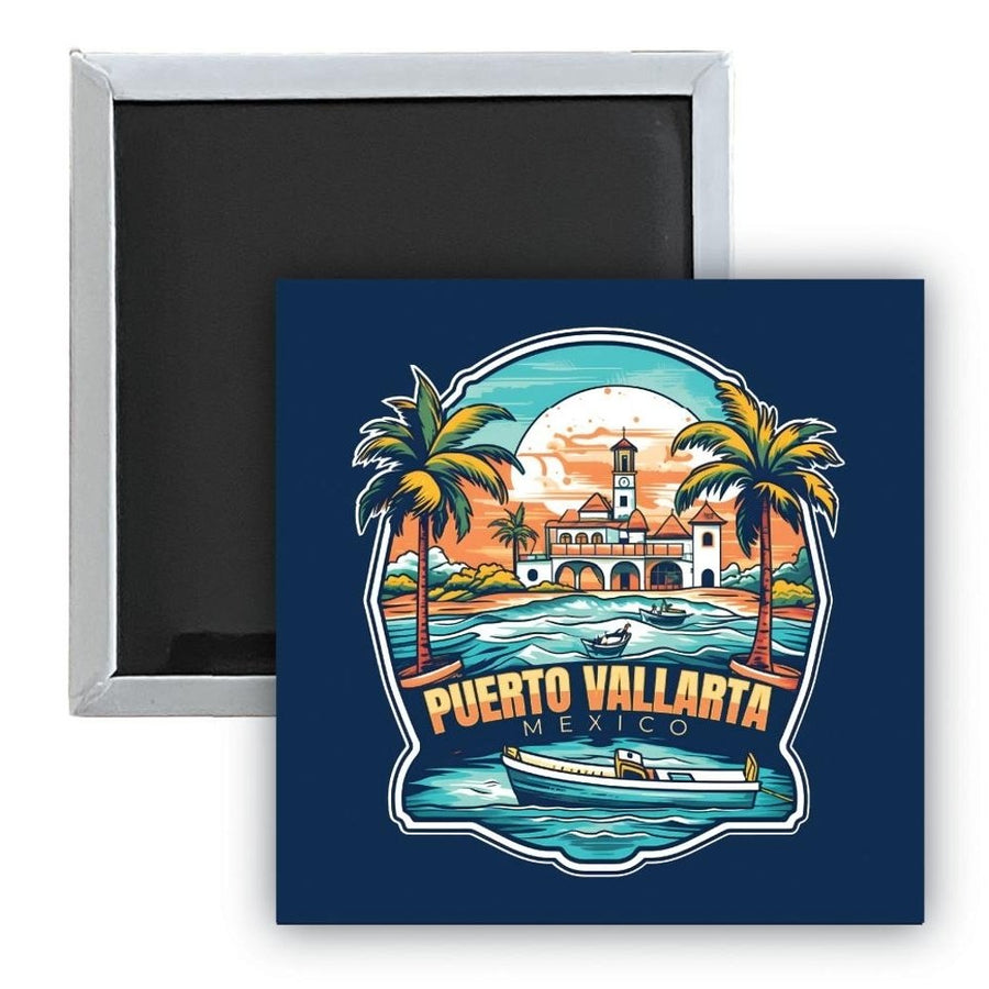 Puerto Vallarta Mexico A Souvenir 2.5 x 2.5-Inch Durable and Vibrant Decor Fridge Magnet Image 1