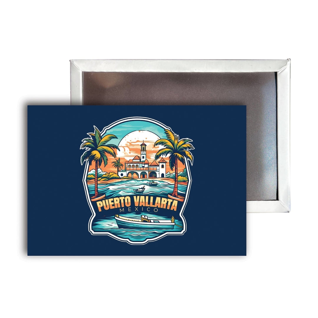 Puerto Vallarta Mexico A Souvenir Durable and Vibrant Decor Fridge Magnet 2.5"X3.5" Image 1