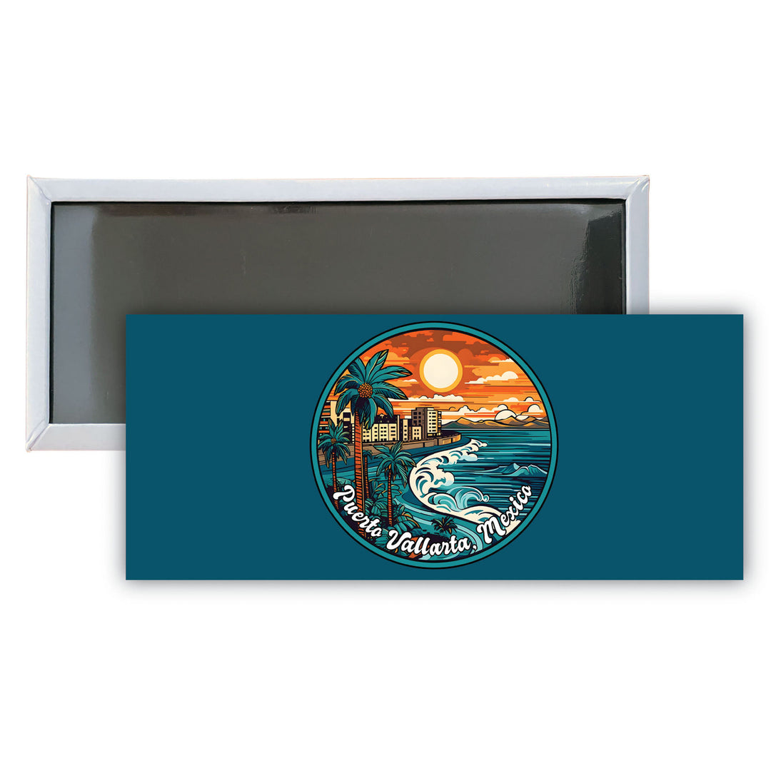 Puerto Vallarta Mexico B Souvenir Durable and Vibrant Decor Fridge Magnet 4.75 x 2 Inch Image 1