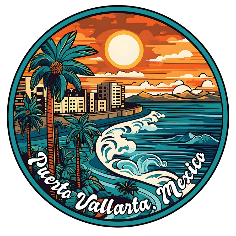 Puerto Vallarta Mexico B Souvenir Memories Durable Vinyl Decal Sticker Image 1