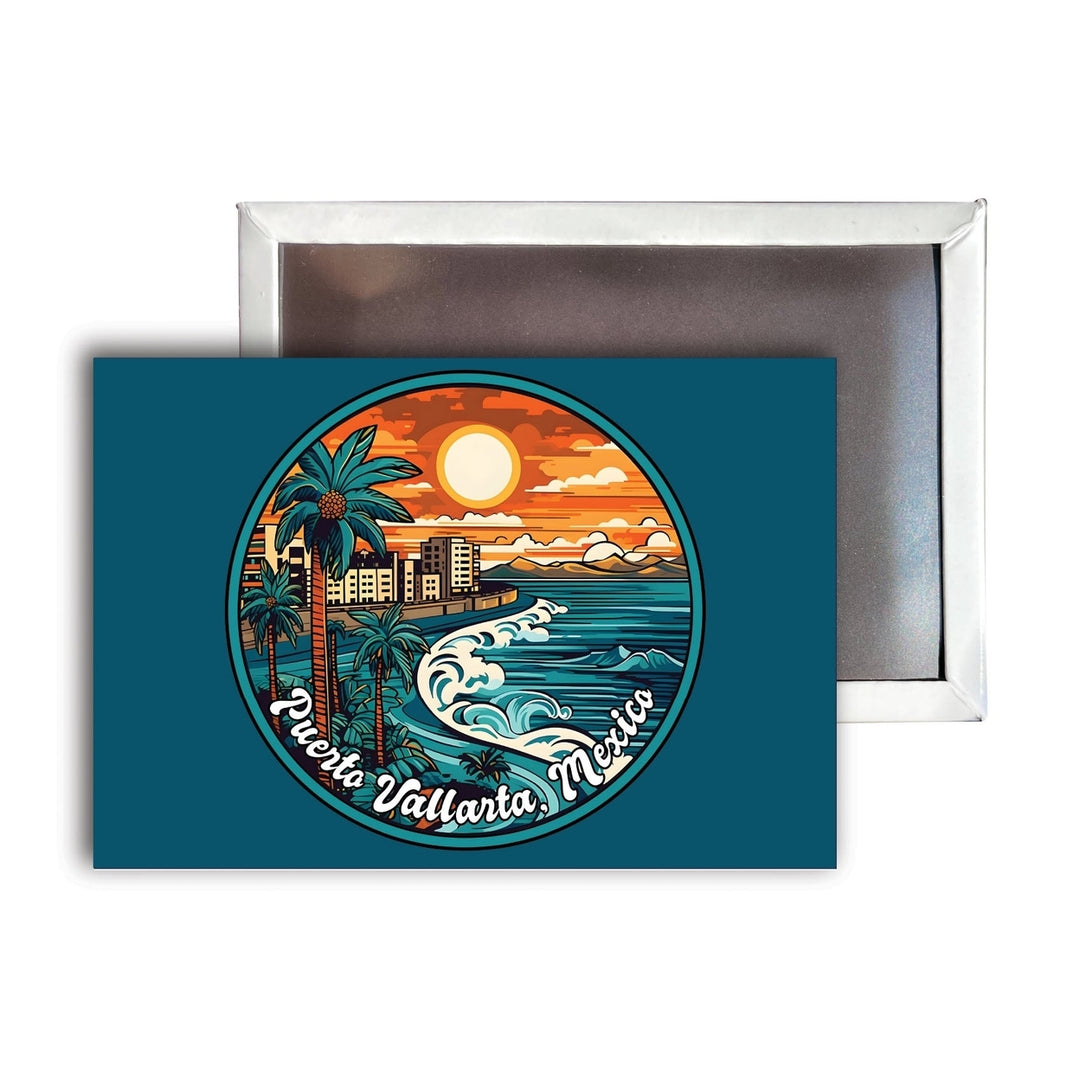 Puerto Vallarta Mexico B Souvenir Durable and Vibrant Decor Fridge Magnet 2.5"X3.5" Image 1