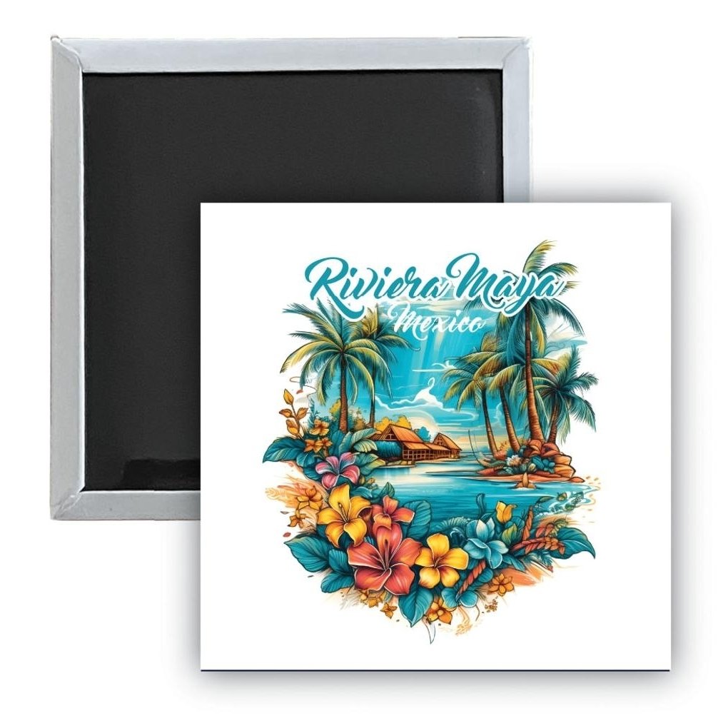 Riviera Maya Mexico A Souvenir 2.5 x 2.5-Inch Durable and Vibrant Decor Fridge Magnet Image 1