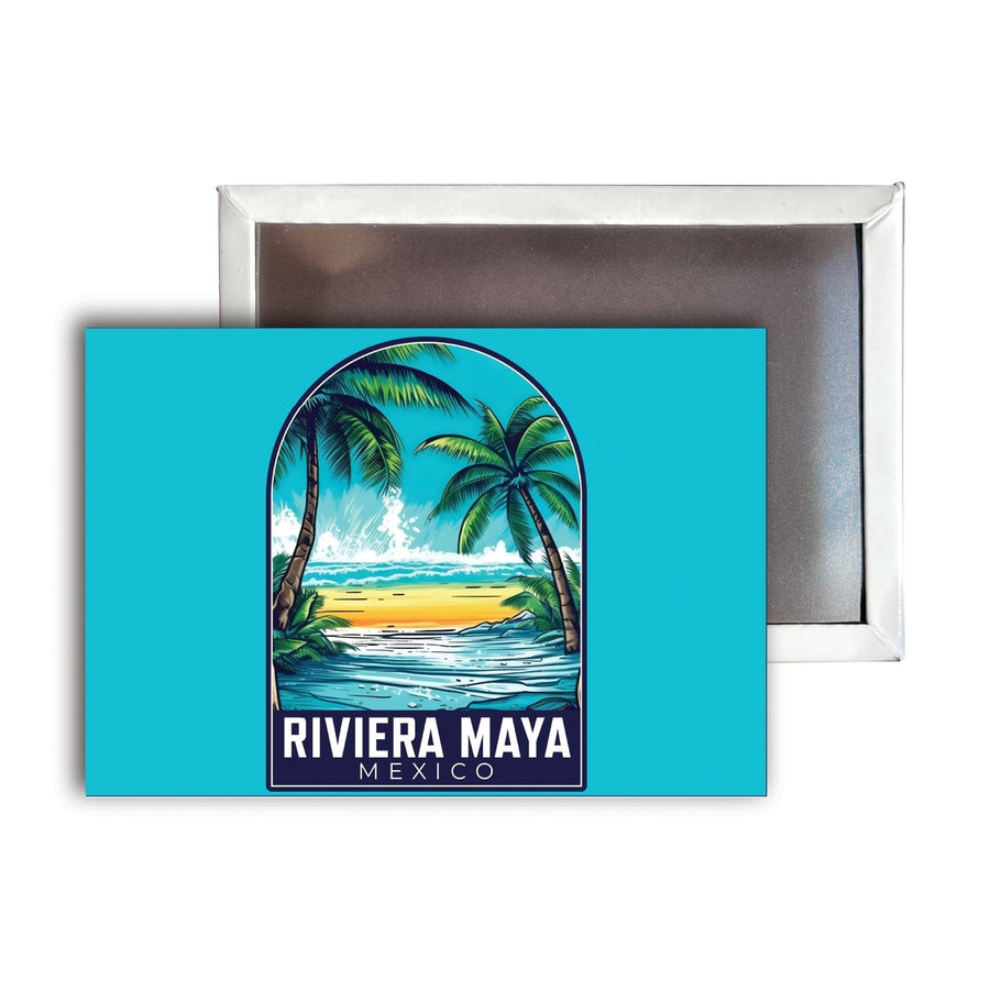 Riviera Maya Mexico B Souvenir Durable and Vibrant Decor Fridge Magnet 2.5"X3.5" Image 1