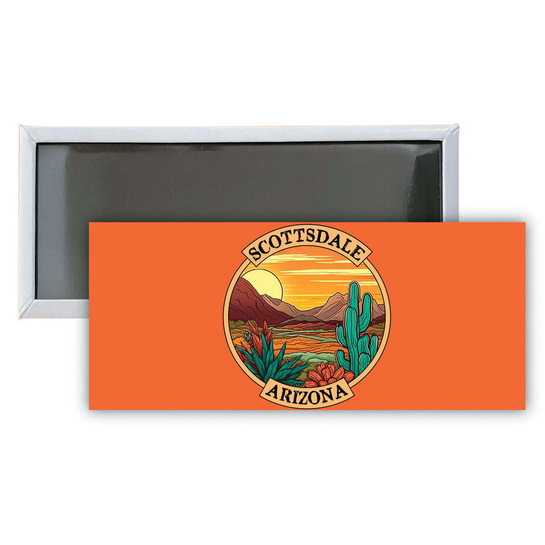 Scottsdale Arizona A Souvenir Durable and Vibrant Decor Fridge Magnet 4.75 x 2 Inch Image 1