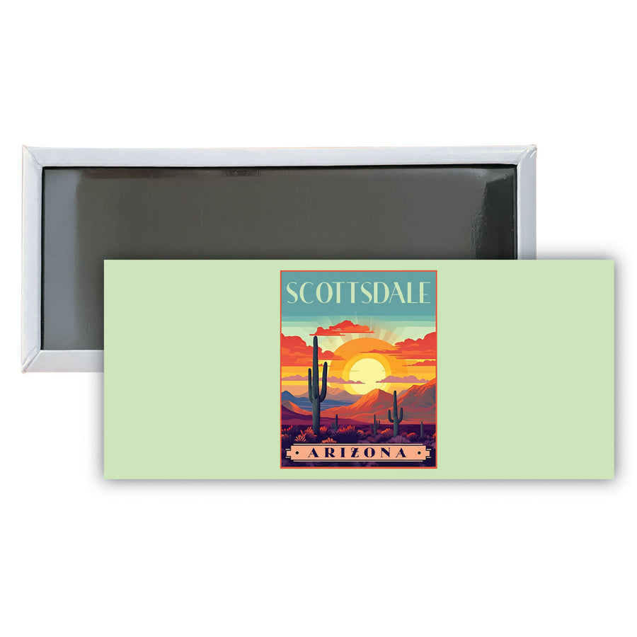 Scottsdale Arizona C Souvenir Durable and Vibrant Decor Fridge Magnet 4.75 x 2 Inch Image 1