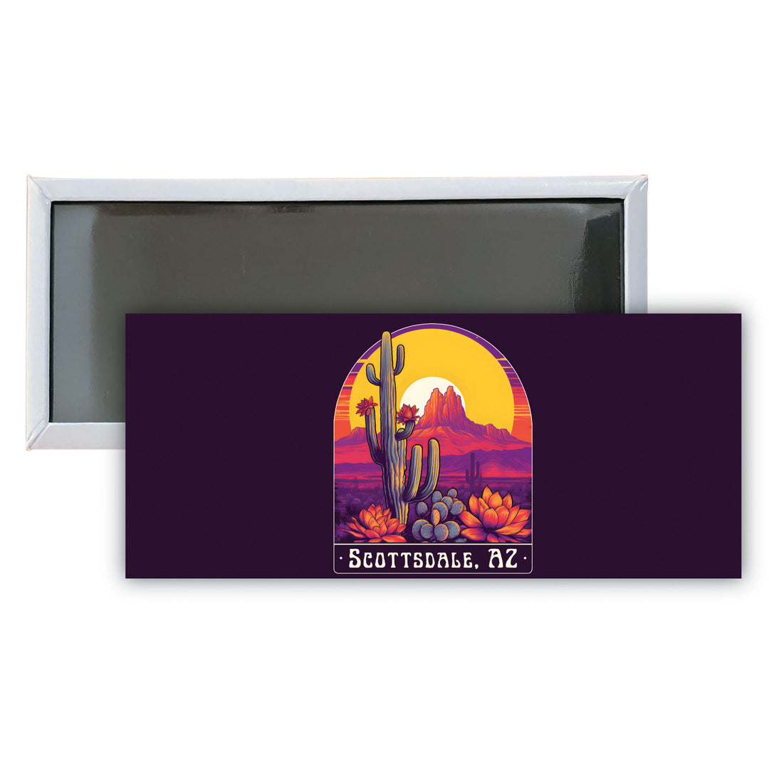 Scottsdale Arizona B Souvenir Durable and Vibrant Decor Fridge Magnet 4.75 x 2 Inch Image 1