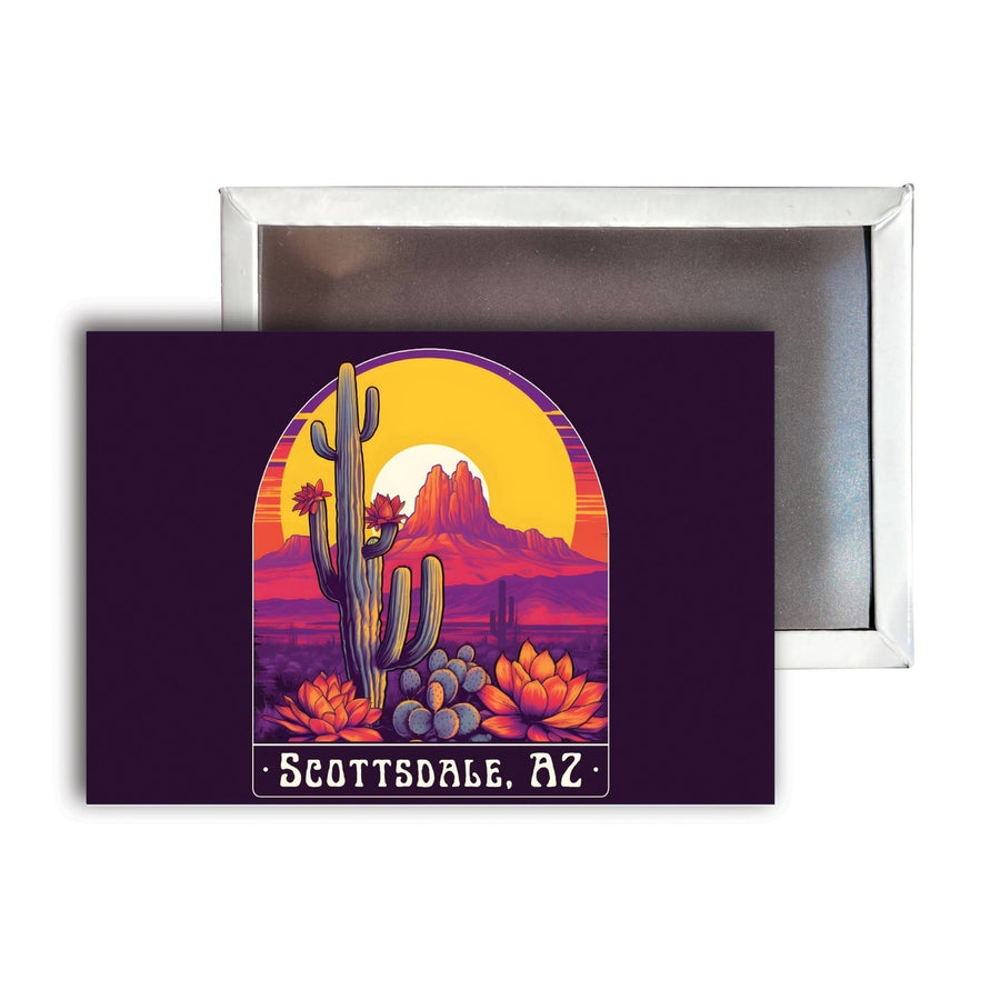 Scottsdale Arizona B Souvenir Durable and Vibrant Decor Fridge Magnet 2.5"X3.5" Image 1