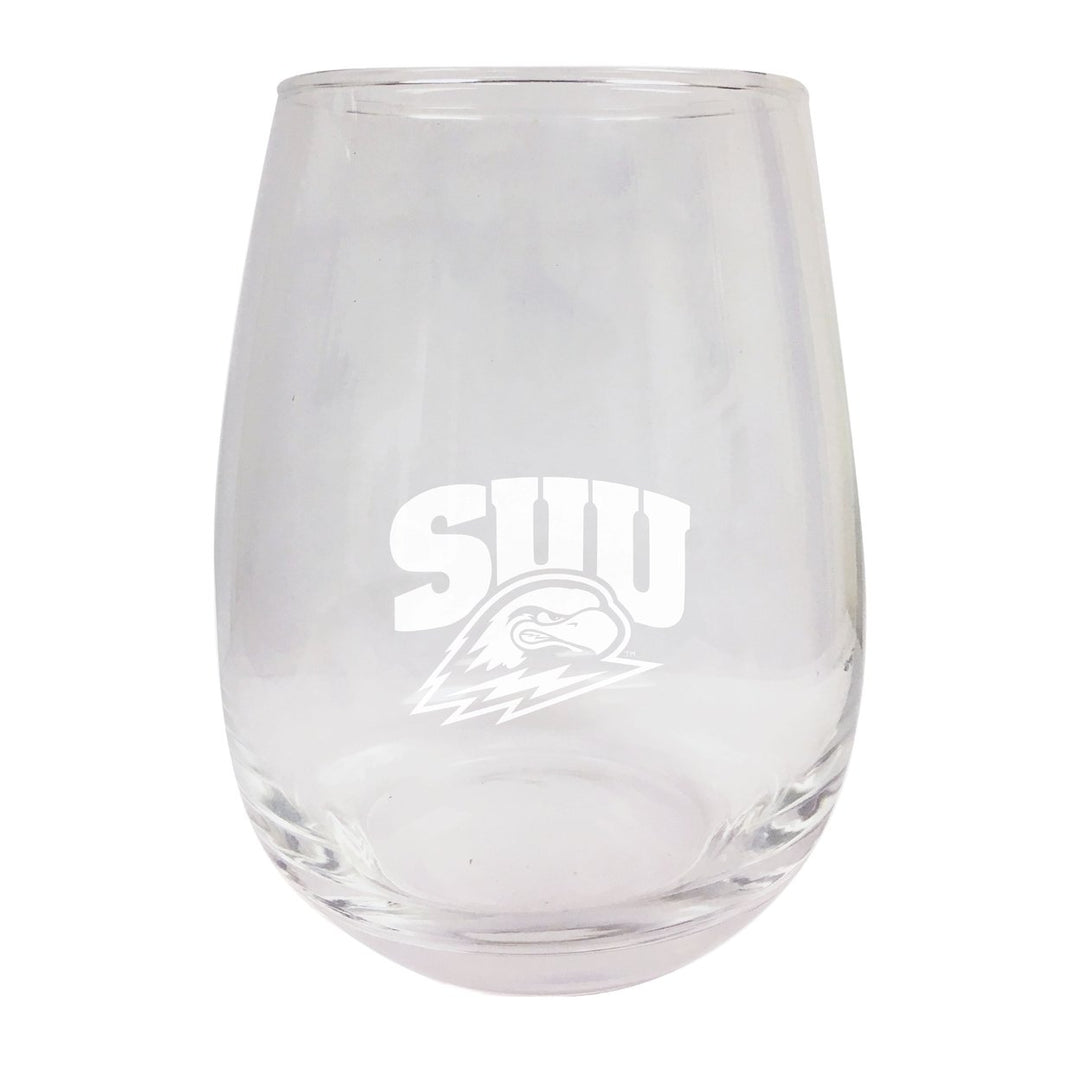 Southern Utah University NCAA 15 oz Laser-Engraved Stemless Wine Glass - Perfect for Alumni and Fans Image 1