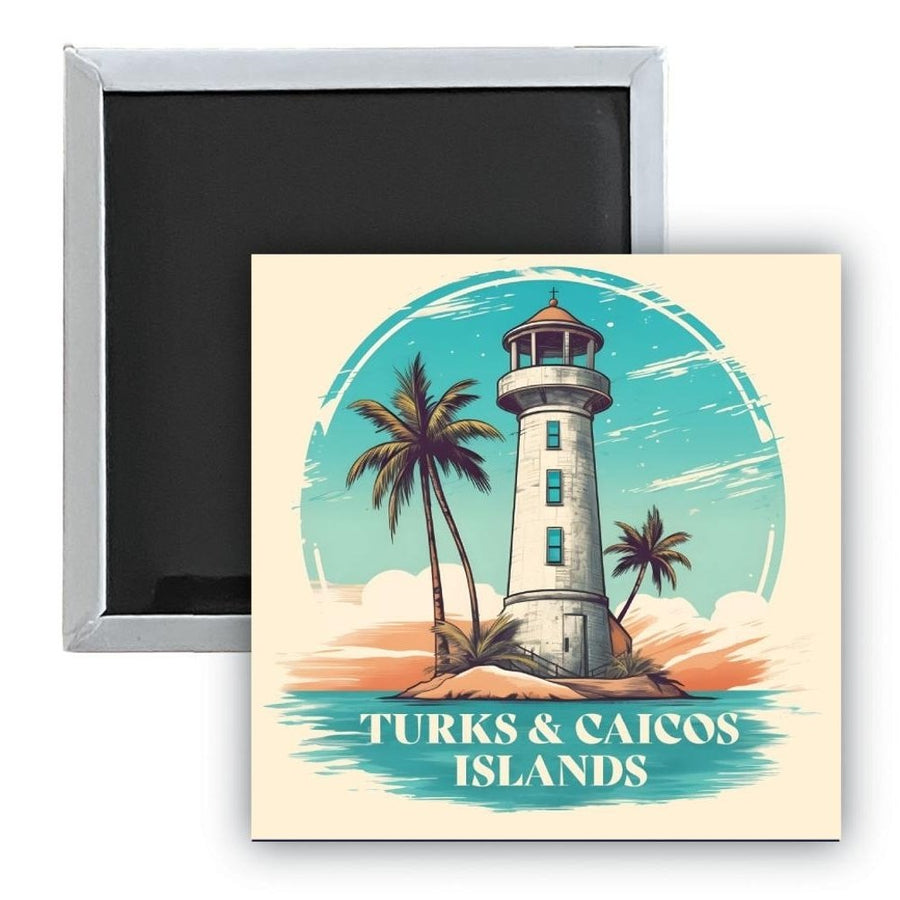 Turks And Caicos A Souvenir 2.5 x 2.5-Inch Durable and Vibrant Decor Fridge Magnet Image 1