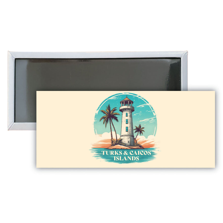 Turks And Caicos A Souvenir Durable and Vibrant Decor Fridge Magnet 4.75 x 2 Inch Image 1