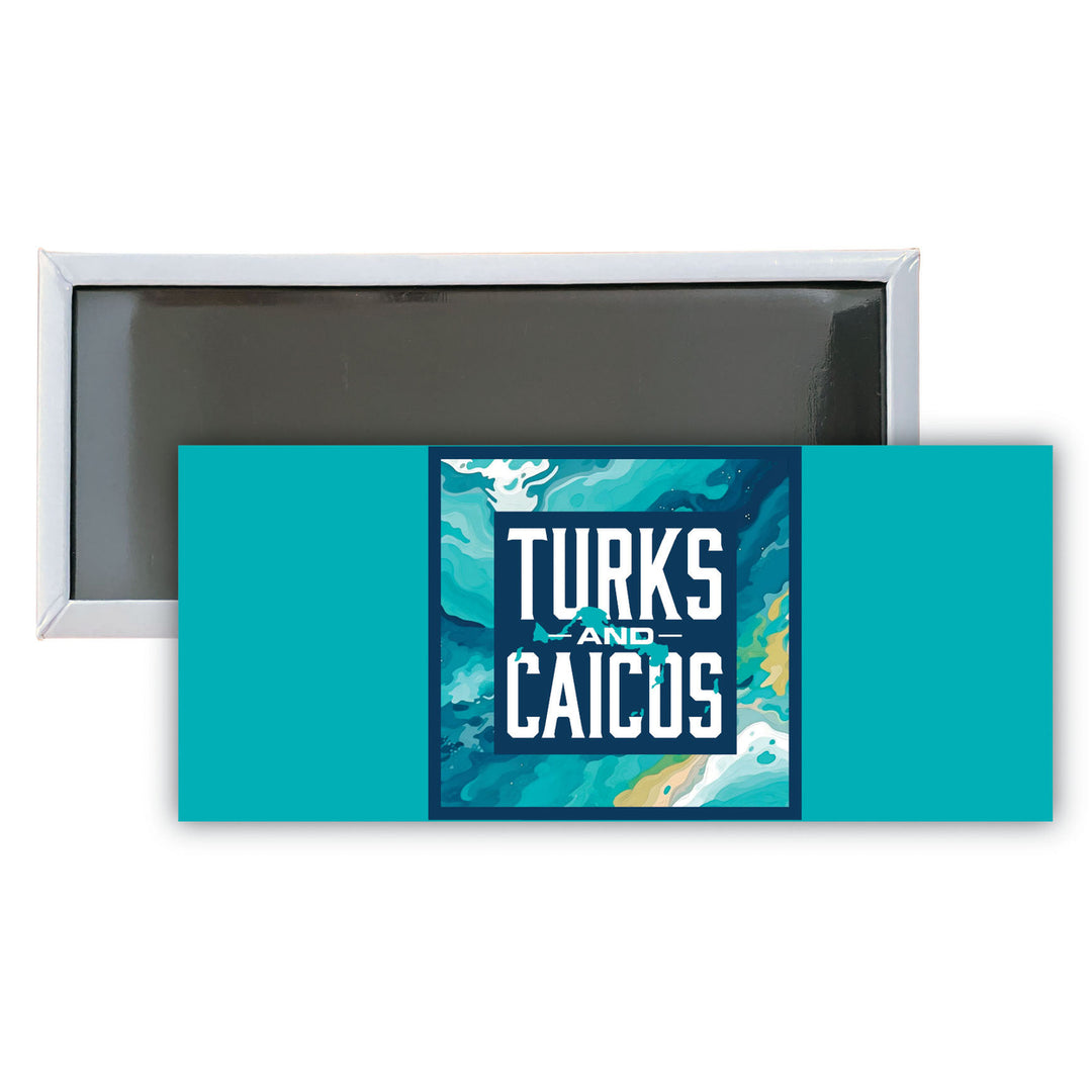 Turks And Caicos B Souvenir Durable and Vibrant Decor Fridge Magnet 4.75 x 2 Inch Image 1