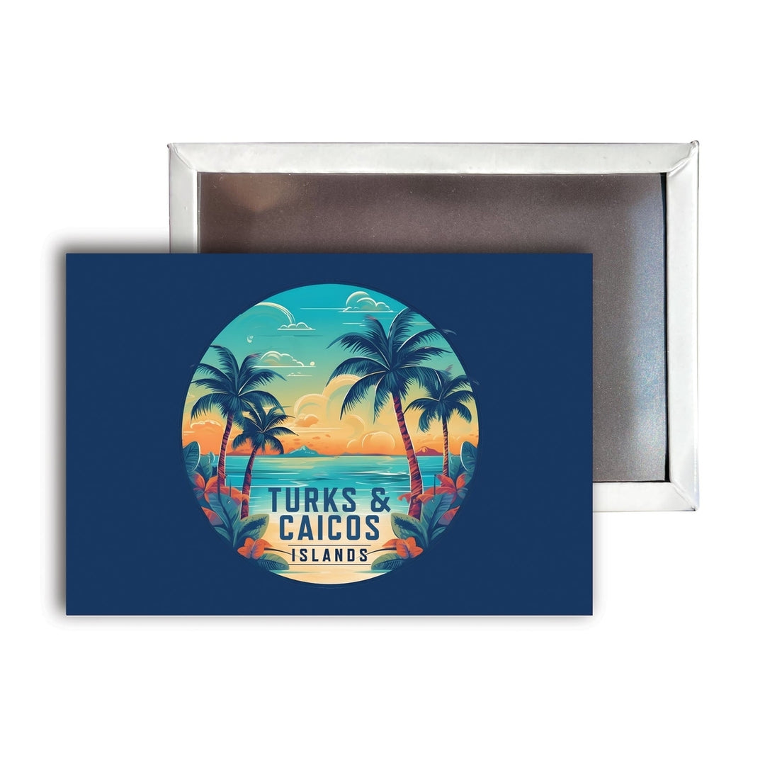 Turks And Caicos D Souvenir Durable and Vibrant Decor Fridge Magnet 2.5"X3.5" Image 1