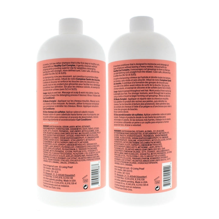 Living Proof Curl Shampoo and Conditioner Liter/32oz Set Image 3