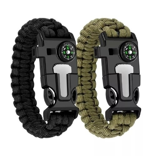 Outdoor Nation 2 Pack Tactical Survival Bracelet Image 1