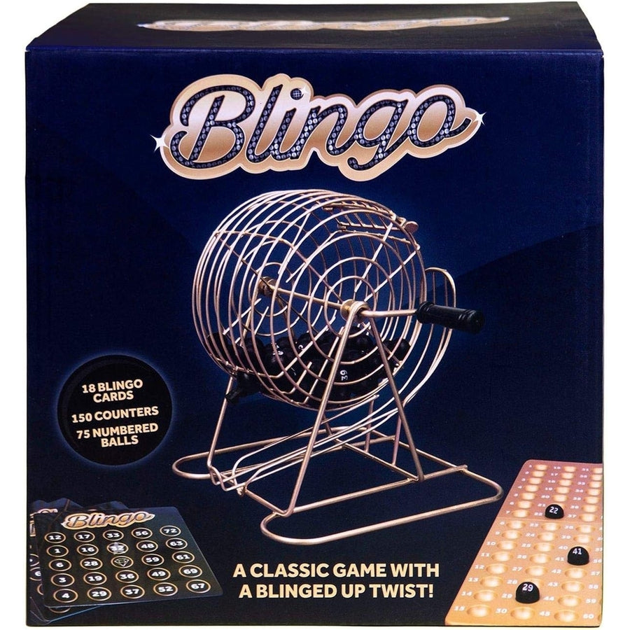 Fizz Creations Blingo! A Blinged up Twist to The Classic Game. Includes 18 Cards75 Numbered Balls and 150 Counters. Image 1