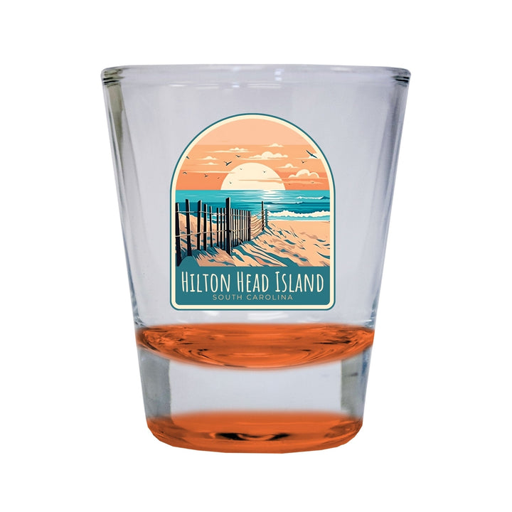 Hilton Head Island Souvenir 1.5 Ounce Shot Glass Round Image 2